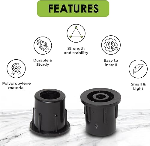 Miniatura 3 de FENCE & DECK RITE Conectores balaustres para balaustres de " OD Metal Polipropileno Negro. (50)