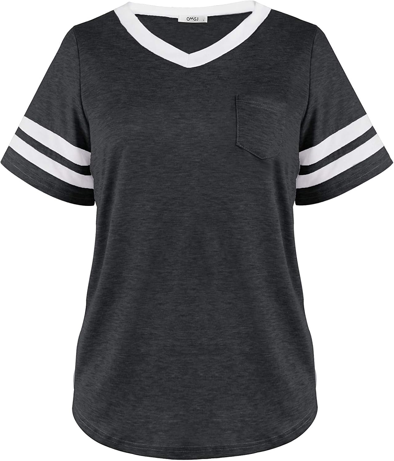 OMSJ Womens Summer Tops Casual Short/Long Sleeve T-Shirts - Image 3