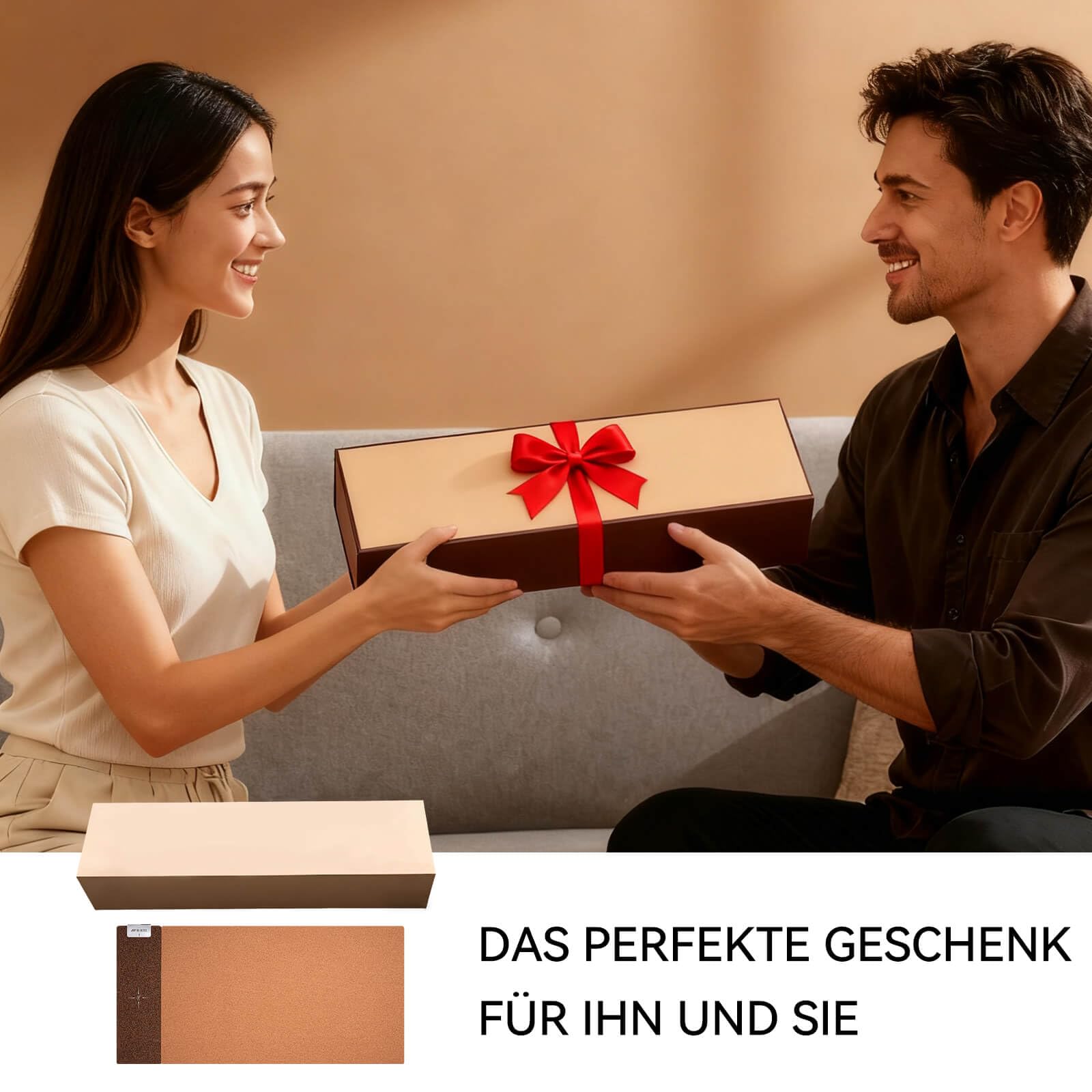 3-in-1 Kork-Unterlage mit Qi-Schnelladung, wasserfester & beidseitiger Oberfläche. Ideal für Büro, Homeoffice und als Schminktisch-Schutz. Kompatibel mit iPhone, Samsung, AirPods