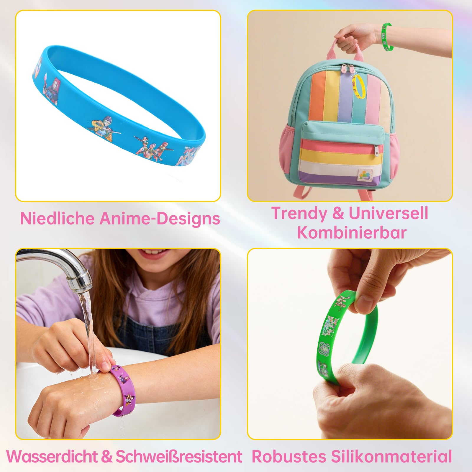 Mitgebsel - Set di 84 regali per gli ospiti, per feste e regali di carta, con sacchetti regalo di carta, adesivi in silicone, piccoli regali e regali per ragazze