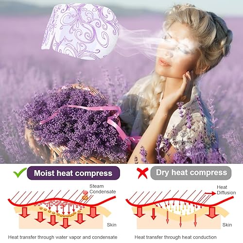Miniatura 4 de Máscara de ojos de vapor, paquete de 16 unidades, máscara de sueño autocalentable para ojos secos, máscaras de ojos cómodas y cálidas, máscara