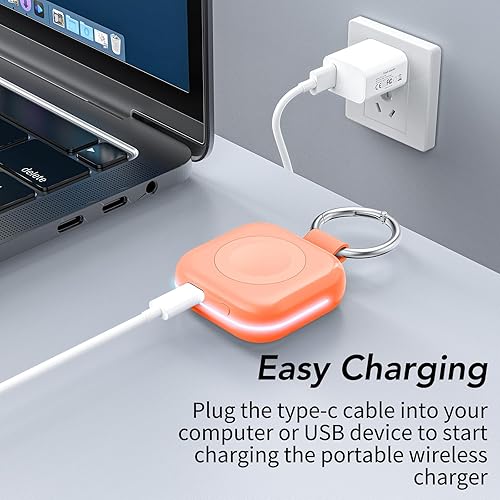 Miniatura 4 de HUOTO Batería externa para Apple Watch de 8,1200 mAh, cargador magnético para iWatch, cargador portátil de viaje, carga inalámbrica rápida con cable