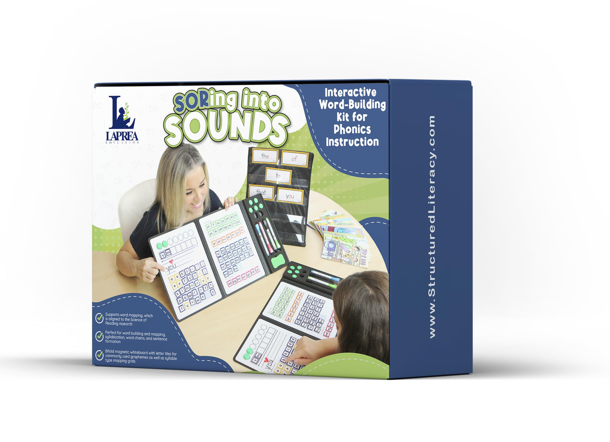 Set of 5 - Magnetic Dry-Erase Phonics Board - Hands-On Word Building & Spelling Tool with Grapheme Tiles, Handwriting Lines & Syllable Mats - Reusable Learning for Classroom & Home - Image 4