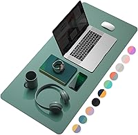 Vista 11 de YSAGi Almohadilla de Escritorio de Oficina, Tapete de Escritorio, 23.6" x 13.7" Ultra Delgada Impermeable de Cuero PU Secante de Escritorio