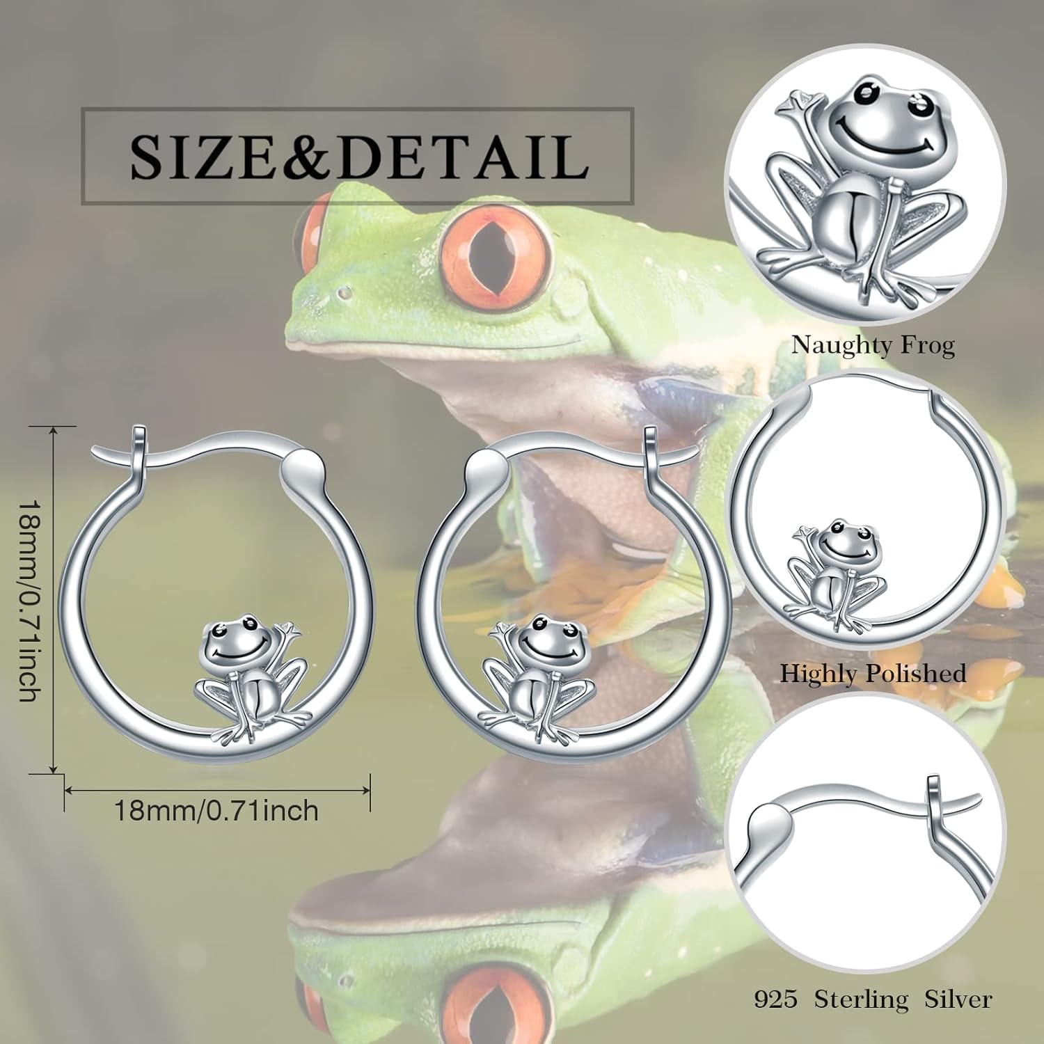 Dorunmo Animal Hoop Earrings s925 Sterling Silver Cute Animal Earring Jewelry Gifts for Women