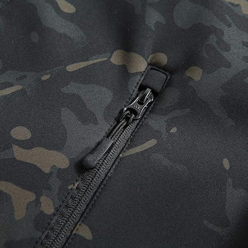 Miniatura 7 de Chaquetas tácticas militares para hombre, chaqueta de invierno cálida con capucha de forro polar para senderismo, caza