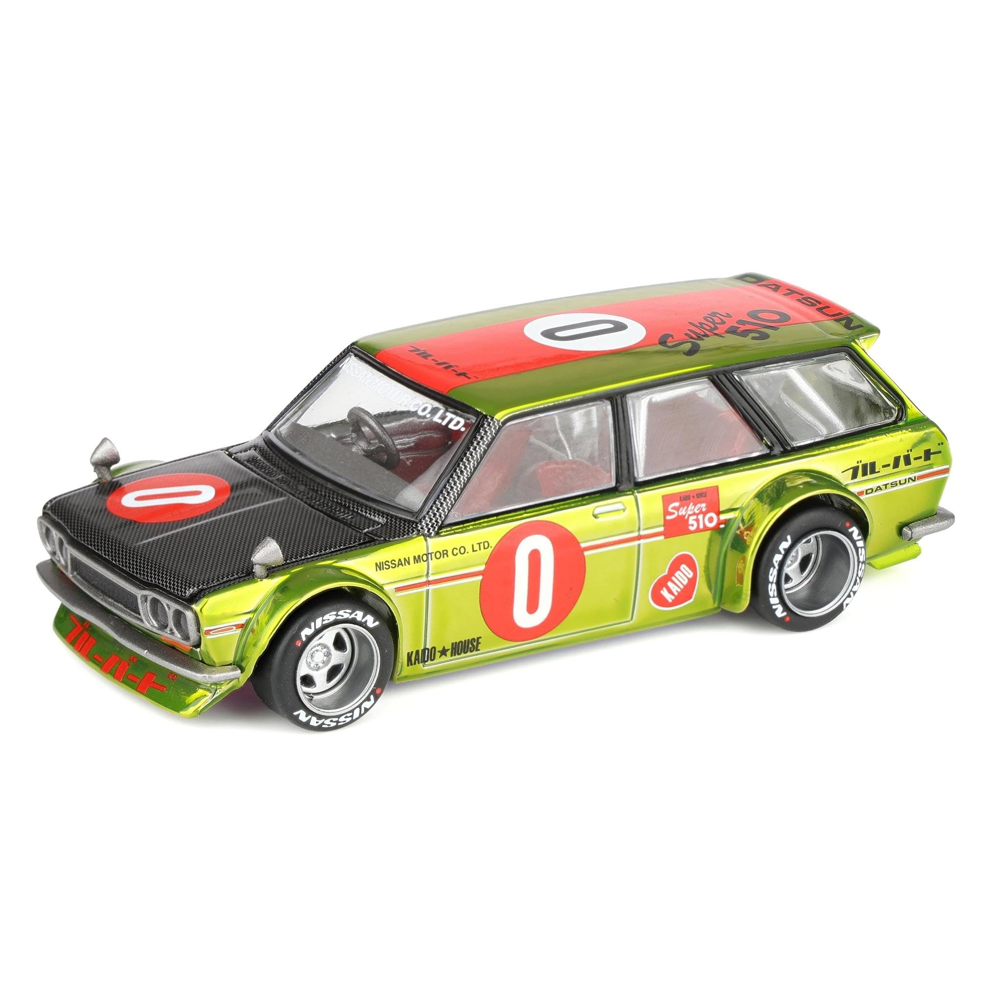 Kaido House Yellow True Scale Miniatures Mini-Gt Khmg164 Datsun Kaido 510 Wagon Og Flo 1969 Limited Edition Scale 1/64 Model Car