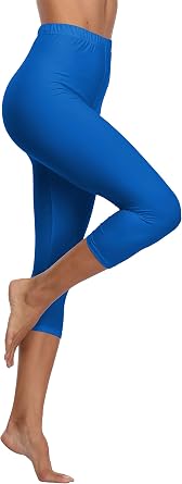 LIGHTBACK Womens Capri Leggings High Waisted Cropped Yoga Pants Workout Capri Stretchy Gym Tights