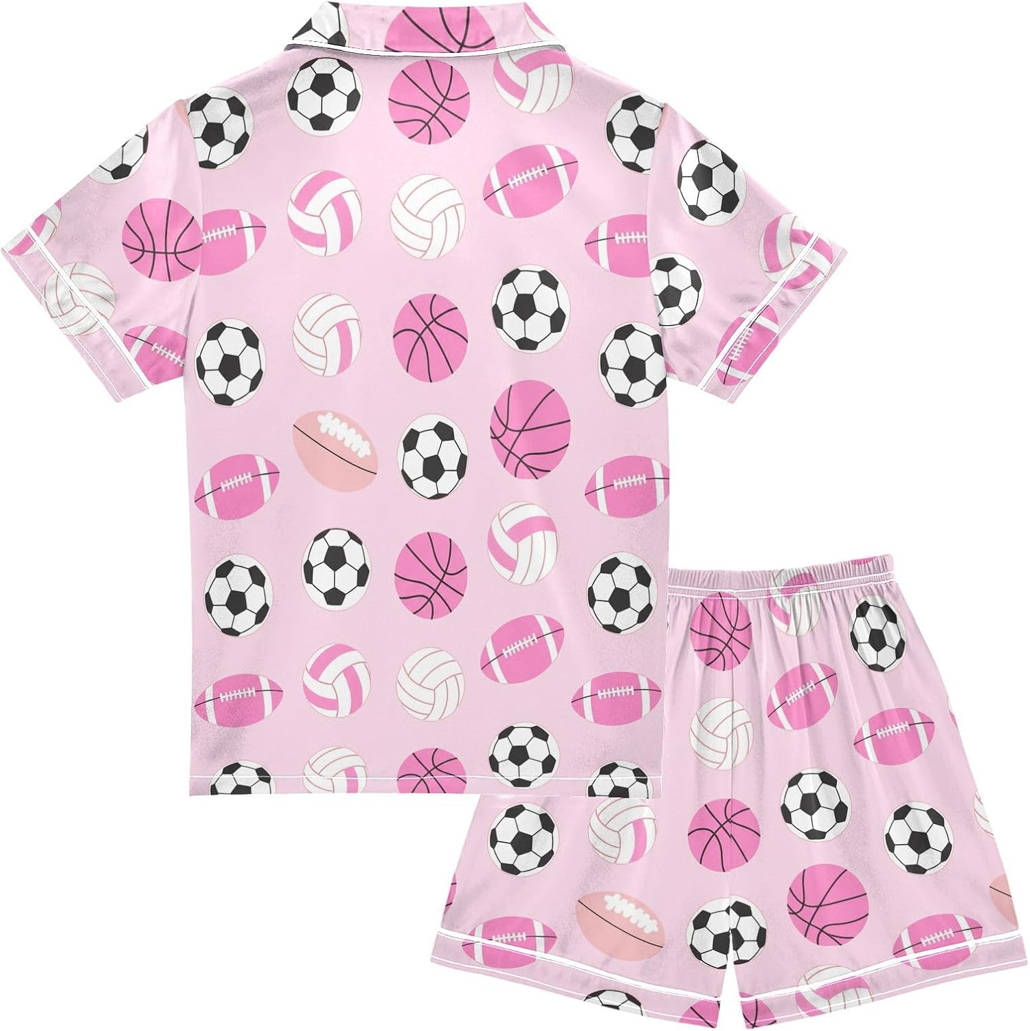 Leopard Pink Summer Pajamas Shorts Set Purple Satin PJ Sets for Pj - Image 4