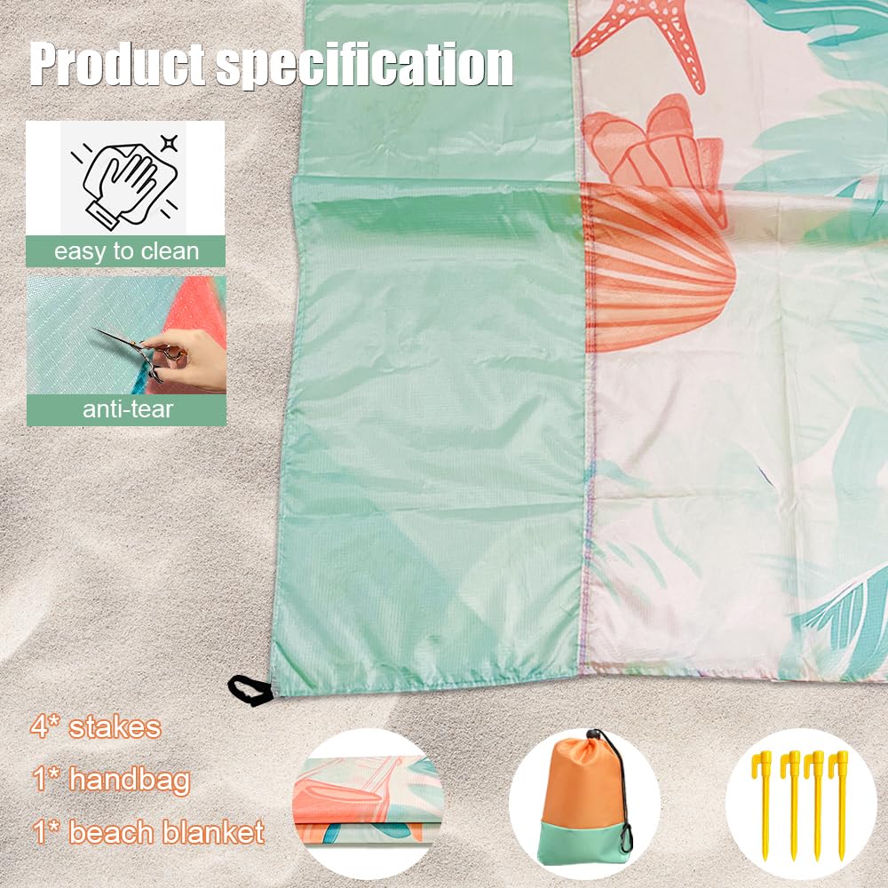 Stuoia Spiaggia Antisabbia Impermeabile Coperta Picnic Campeggio Ultra Sottile Pieghevole Portatile 300x280CM