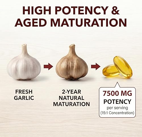 Miniatura 4 de Lumine Organics Aged Garlic,Louma Aged Garlic,7500mg Odorless Organic Garlic Supplement,All-Natural (1pcs)