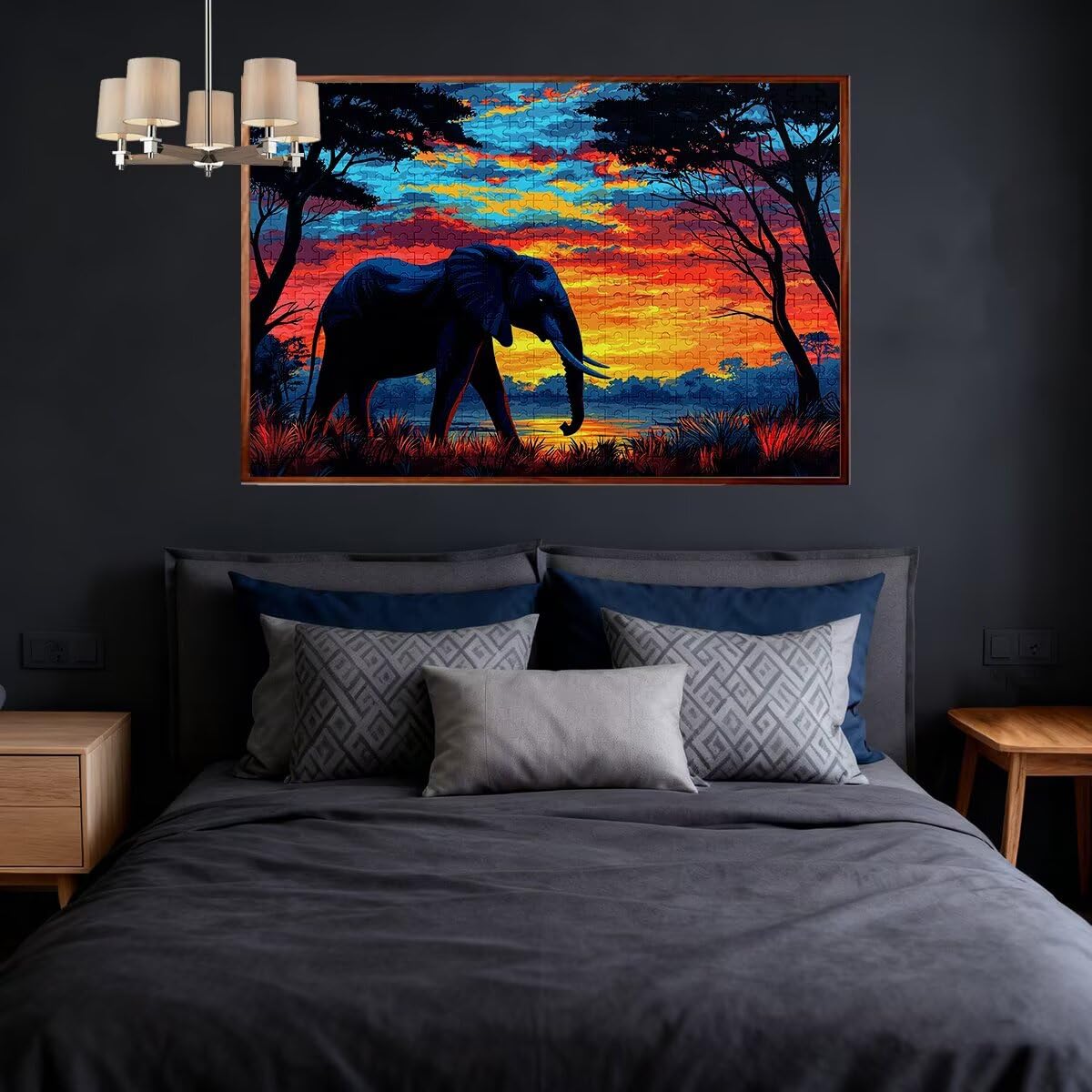 Puzzle dla dorosłych, 3000, słoń, 3000 sztuk, dla dorosłych, drewniane gry logiczne o zachodzie słońca, klasyczna, edukacyjna, wymagająca gra dla całej rodziny, dekompresja, prezenty dekoracyjne, 122