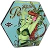 Trend Setters DC Comics – Poison Ivy – Vintage Bombshell Pin-Up Art - 11.5” X 10” Hexagon Shaped KNEXAGON Wood Print – Hang Alone or Connect to Other Pieces – Officially Licensed Merchandise