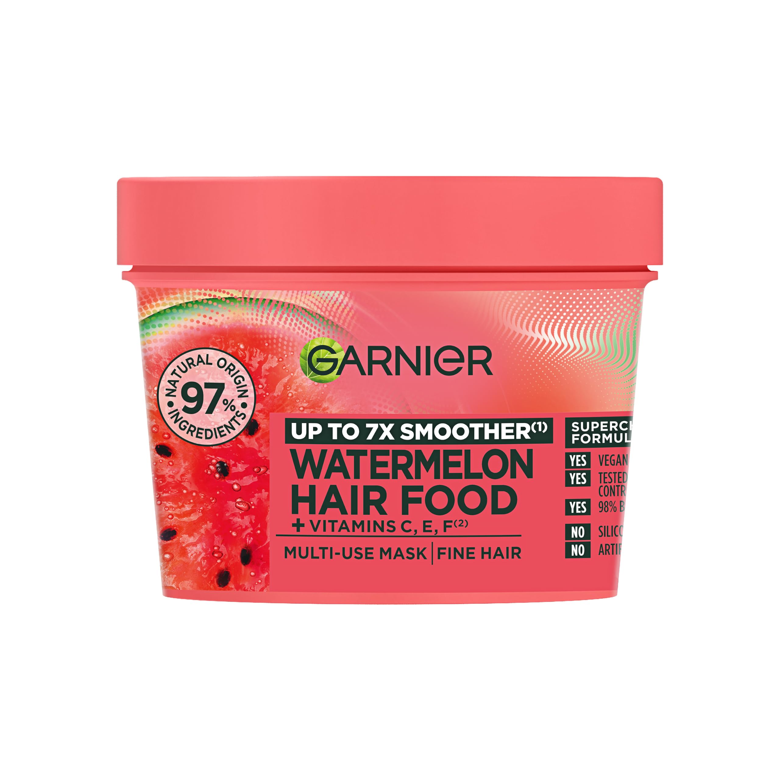 Garnier Hair Food Multi-Use Mask, Watermelon, Plump Fine Hair 400ml