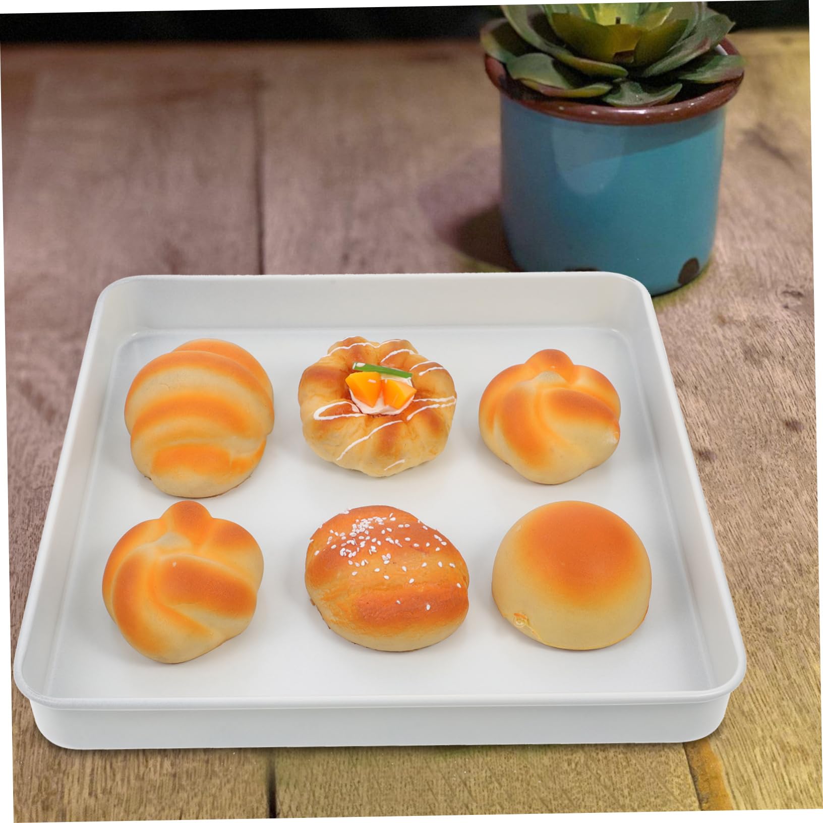 Moule à Gâteau Carré en Acier au Carbone, 1 Pc, Blanc