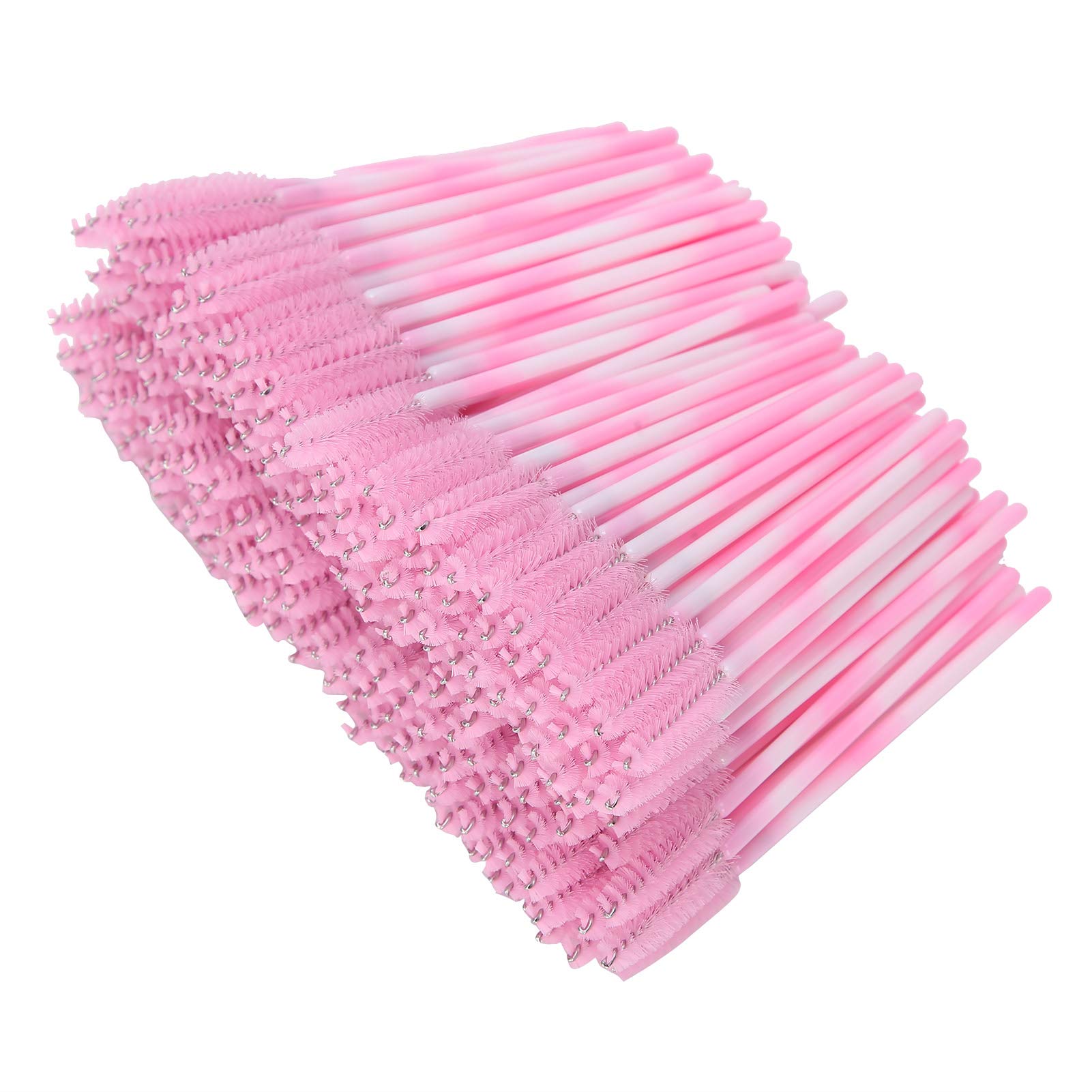 Makeup Eyelash Brush, Portable Eyelash Brush, 200pcs for Women Makeup Tool Accessory Delicate Makeup Female (Pink)