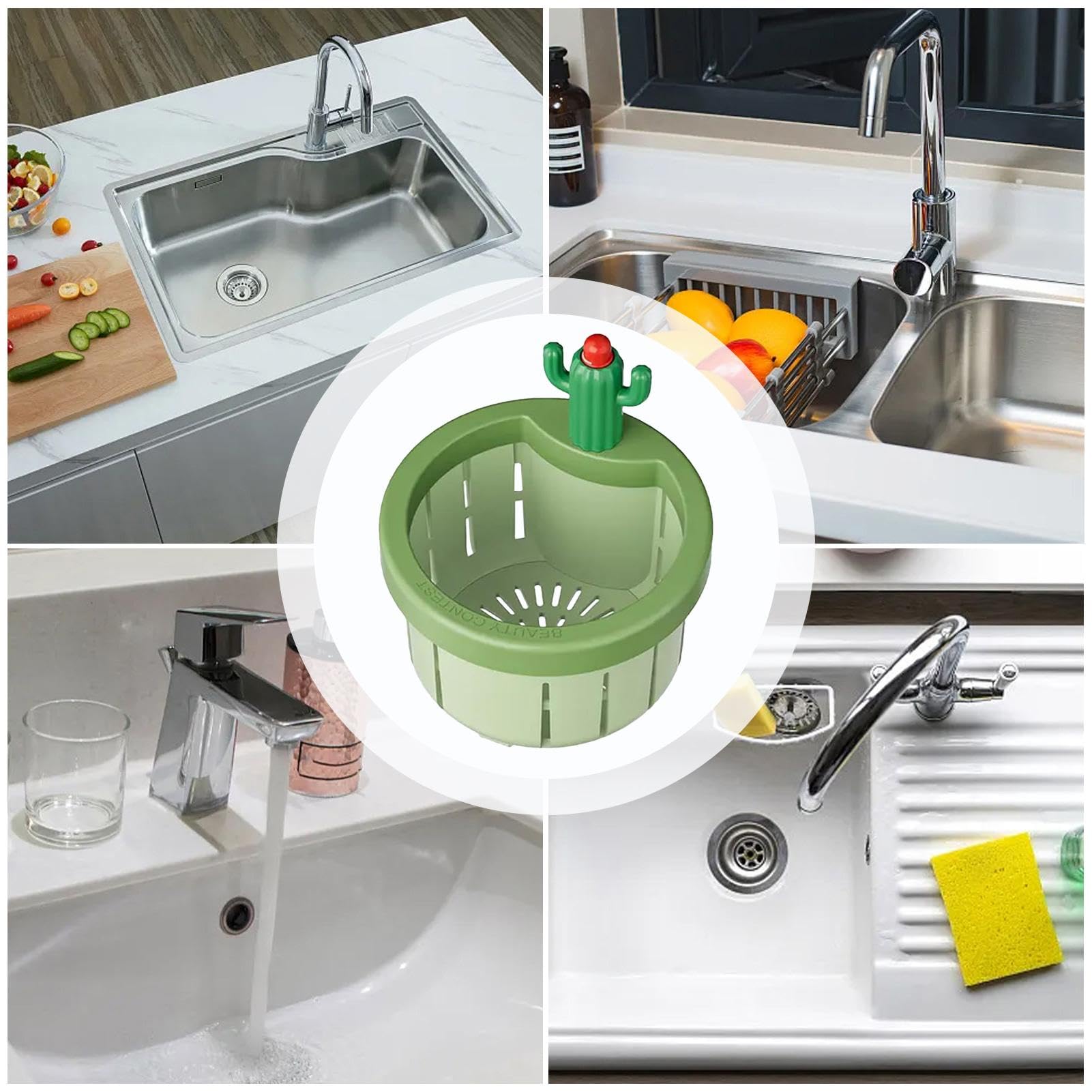 Filtro Per Lavello Cucina A Forma Di Cactus | Con Guarnizione | Antiottoppo - Foto 11