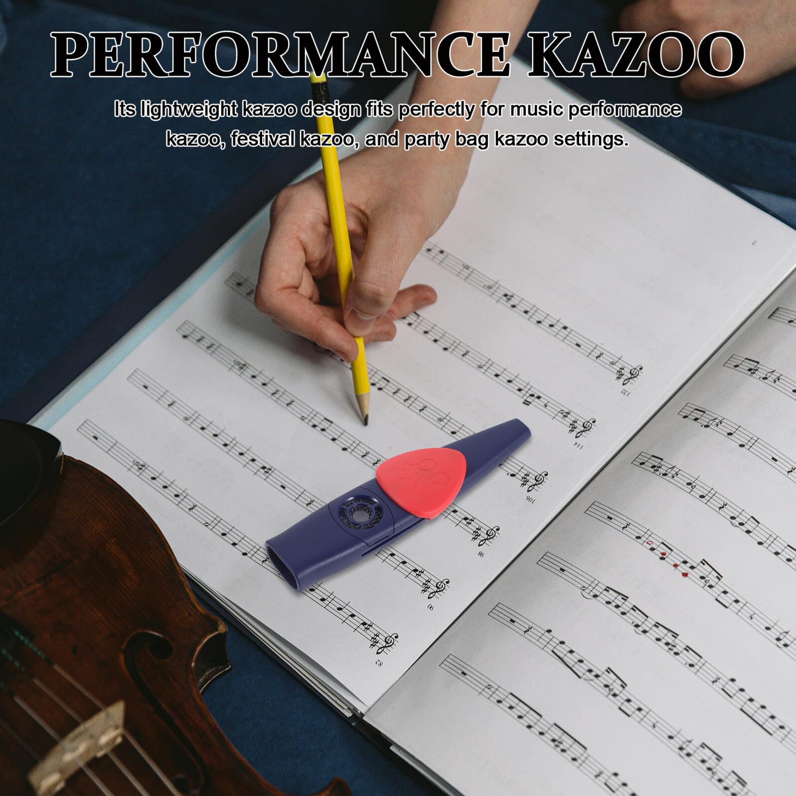 Abaodam Metal Kazoo Blasinstrument aus Metall mit Doppelmembran und Tragegurt Kazoo für Erwachsene und Anfänger zur Gitarrenbegleitung und Musikparty