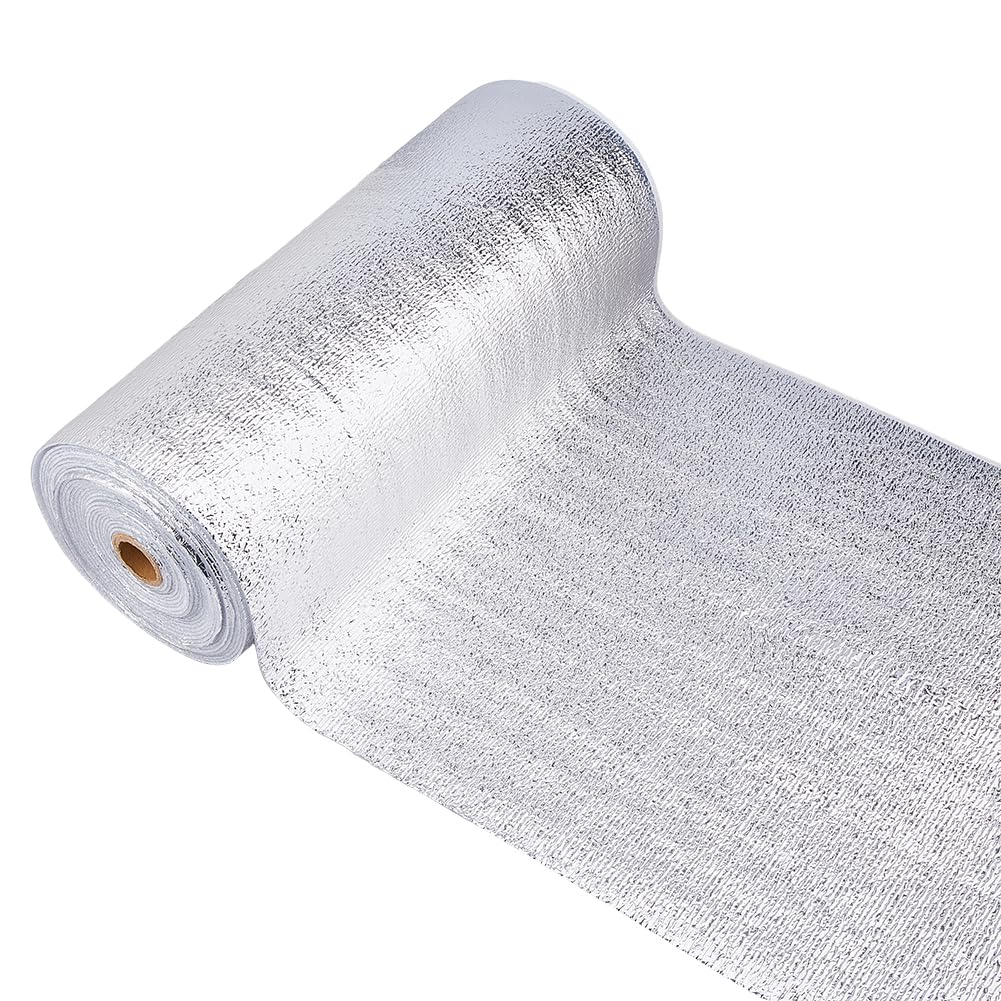 SUPERFINDINGS Hitzebeständige Wattierung für Topflappen, 0,4 x 5 m/Rolle, isolierendes Thermofutter, weiches wärmereflektierendes Fleece für Stoff, Nähen, Basteln, Topflappen, 2 Rollen