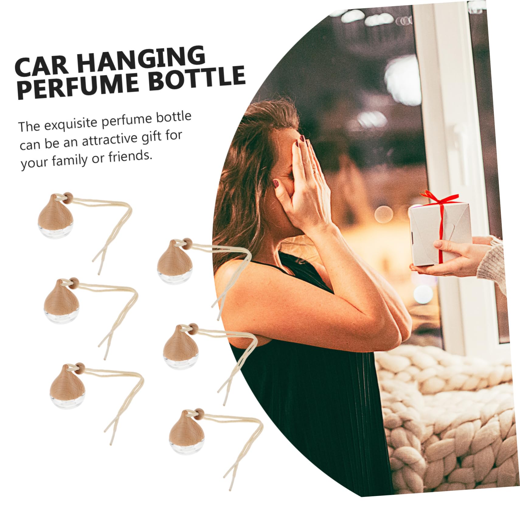 ABOOFAN 60 Pz Ciondolo bottiglia di aromaterapia profumatore auto diffusore accessori natazione gadget per auto terrario arredamento retrò ciondolo per interni auto decorazione dell'auto