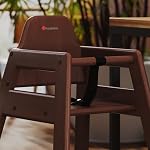 Foundations Highchair for Restaurants and Airbnbs, Durable, Easy to Clean, Neat Seat (Antique Cherry)