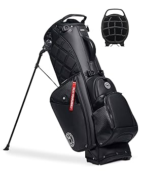 黒いナイロンゴルフバッグ・スタンド付き Amazon | Tour X SS ゴルフスタンドバッグ ブラック/チャコール