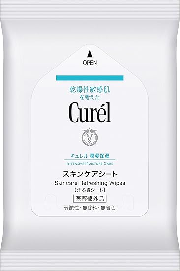 Amazon キュレル スキンケアシート 10枚 赤ちゃんにも使えます キュレル デオドラントボディシート 通販