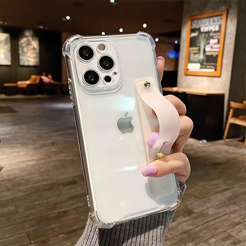 Miniatura 4 de siduater Funda con soporte para correa para iPhone 11 Pro Max con soporte, funda protectora de TPU suave y transparente a prueba de golpes,
