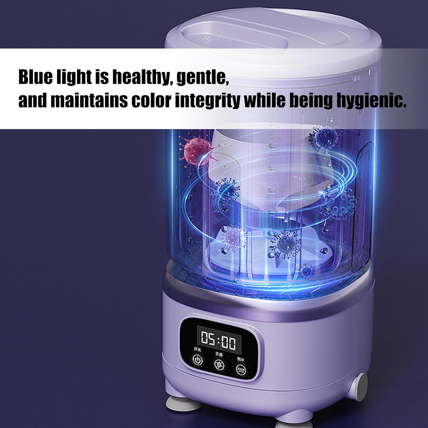 Space Saving Automatic Washer Dryer 2L Transportable Plan Reverse Throbber Technology Efficient 86% Drying Rate ABS Substance Automatic Wash Dry Combination Washer