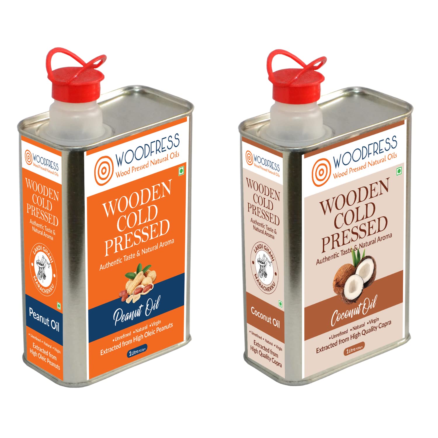 WOODFRESS Cold Pressed Wood Pressed Cooking Oil Combo (Peanut & Coconut, 1L) (B09R2CXJS8) Amazon Price History, Amazon Price Tracker