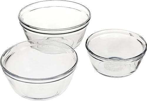Anchor Hocking Anchor - Juego de cuencos para mezclar de 3 piezas transparente