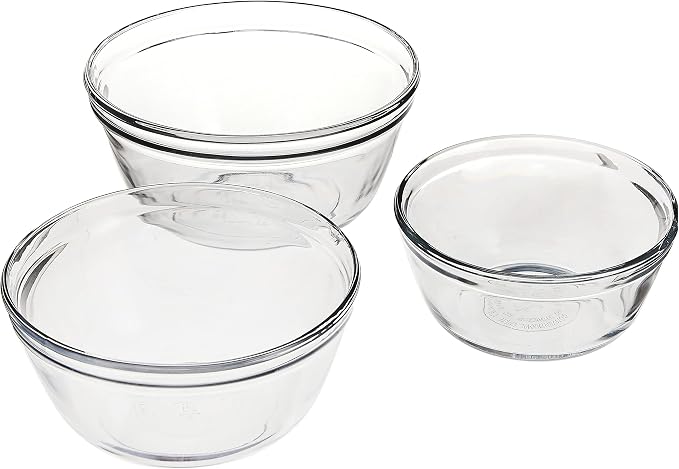 Anchor Hocking 3-Piece Glass Mixing Bowl Set