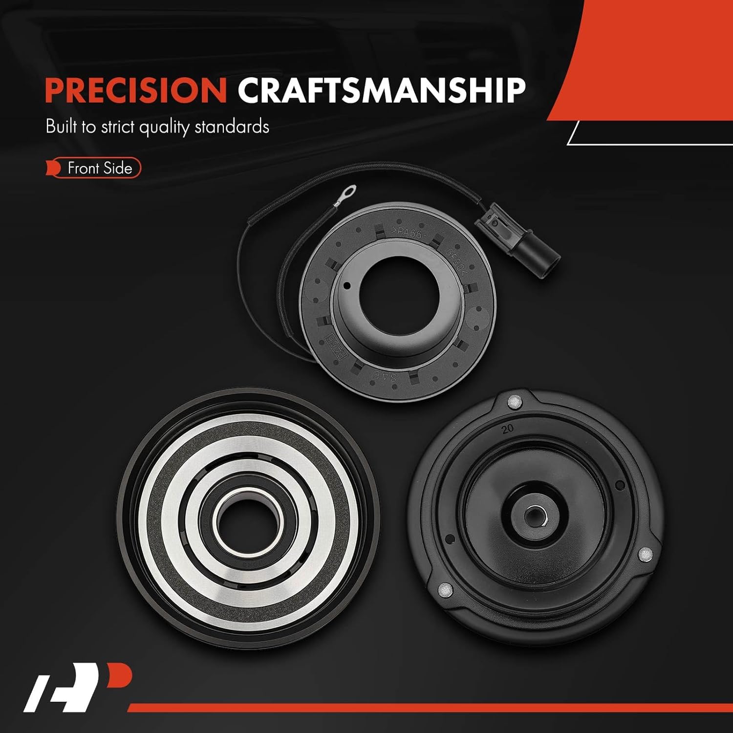 A-Premium Air Conditioner AC Compressor Clutch Kit Compatible with Kia Rio Rio5 2006-2011