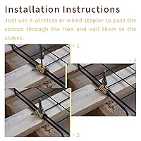 Vista 4 de Grapa de alambre de acero galvanizado en forma de U para maderas blandas - Reutilización de clavos de cerca, sujetadores para malla de alambre