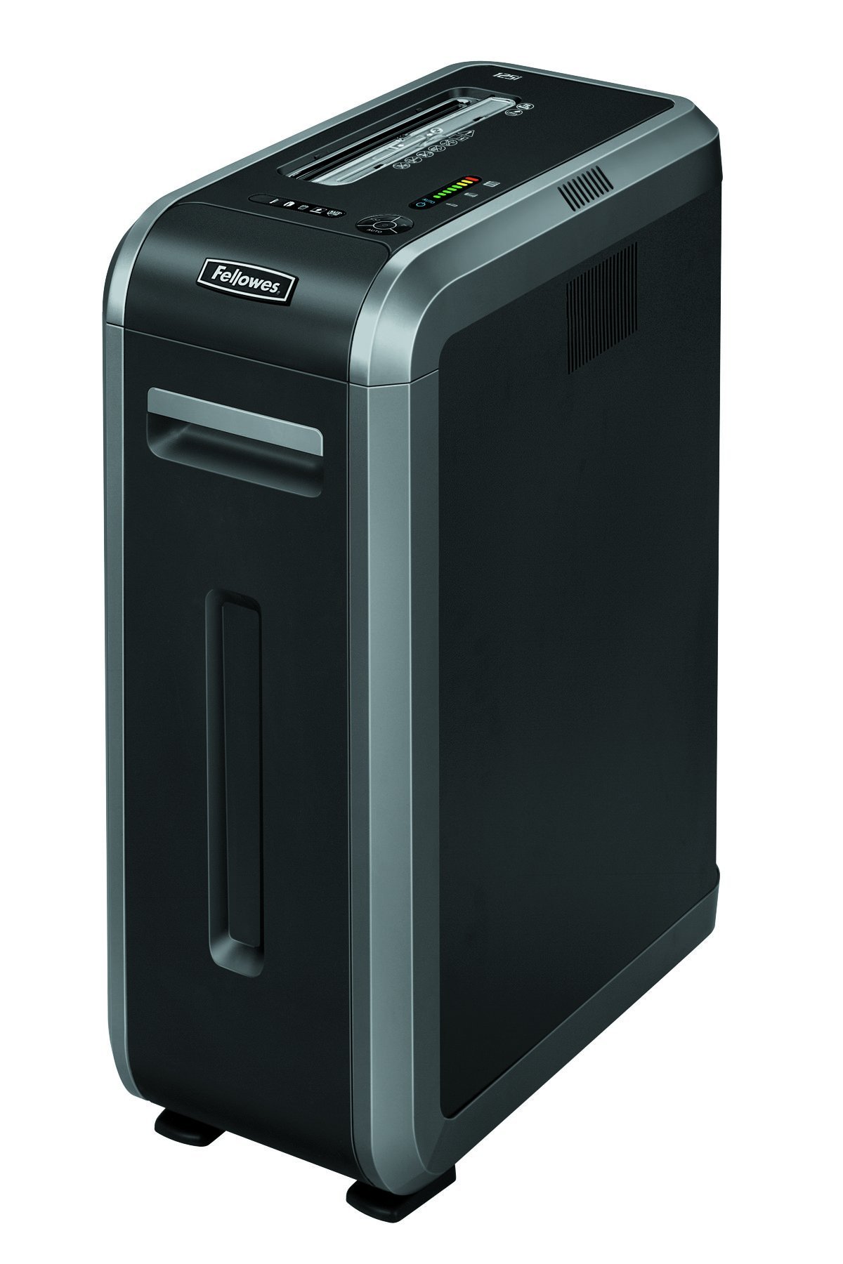 Fellowes 4613001 Distruggidocumenti Powershred 125i, a Strisce, Nero/Silver