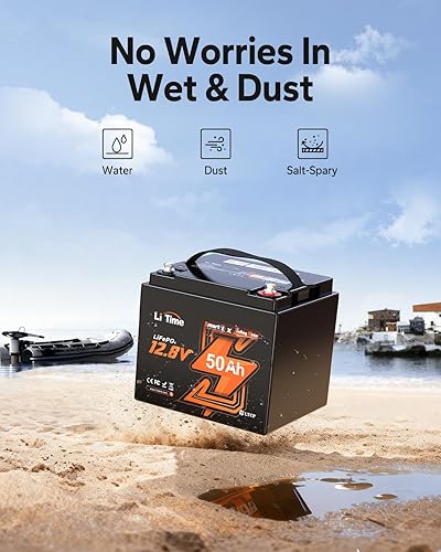 Miniatura 3 de LiTime Batería LiFePO4 de 12 V 50 Ah Bluetooth Protección a baja temperatura en BMS de 50 A, batería de fosfato de hierro de litio de ciclo profundo