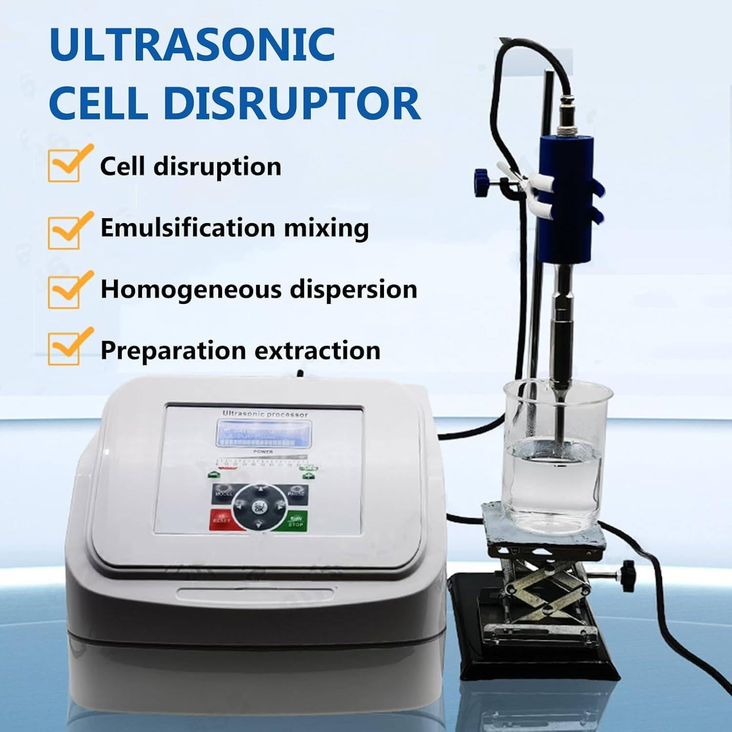Ultraschall-Prozessor,Zelldisruptor-Mischer,Ultraschall-Homogenisator,Labor-Emulgiergerät,Einstellbar Von 1 S Bis 99 Std,Für Biologie,Optik,Schmuck,Luft- Und Raumfahrt,Hardware 10mm
