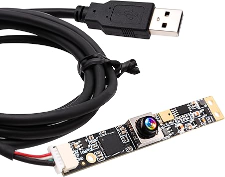 ELP 16MP Autofocus USB Camera with Microphone for Computer Mini UVC USB2.0 Lightburn Camera Micro USB Security PC Camera Module Laser Engraver Webcam Board 100degree No Distortion Lens