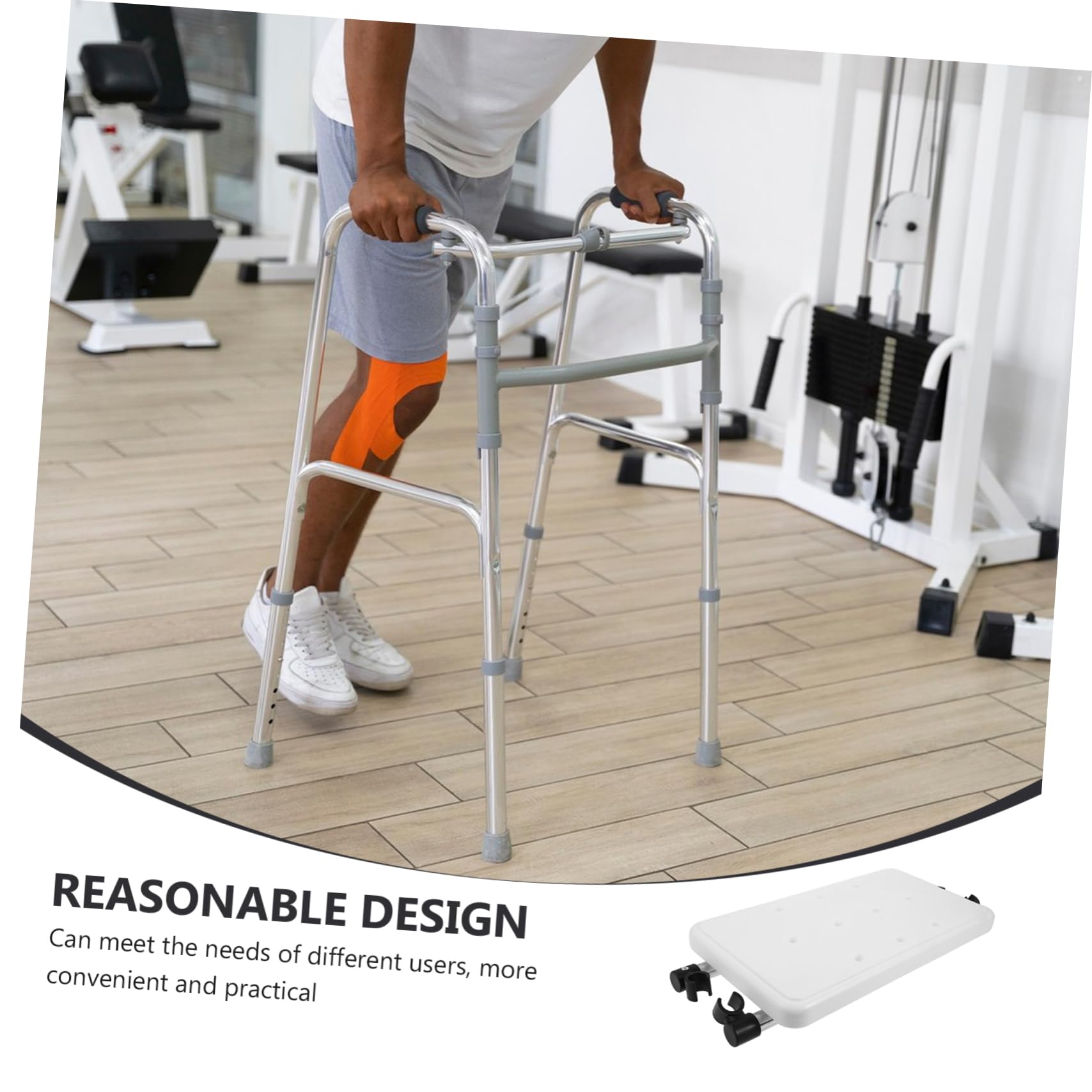 Healvian Accessorio di Ricambio in Lega di Alluminio e Plastico, Supporto Stabile e Comodo per Deambulatore Sedile Reversibile per Sedia Doccia