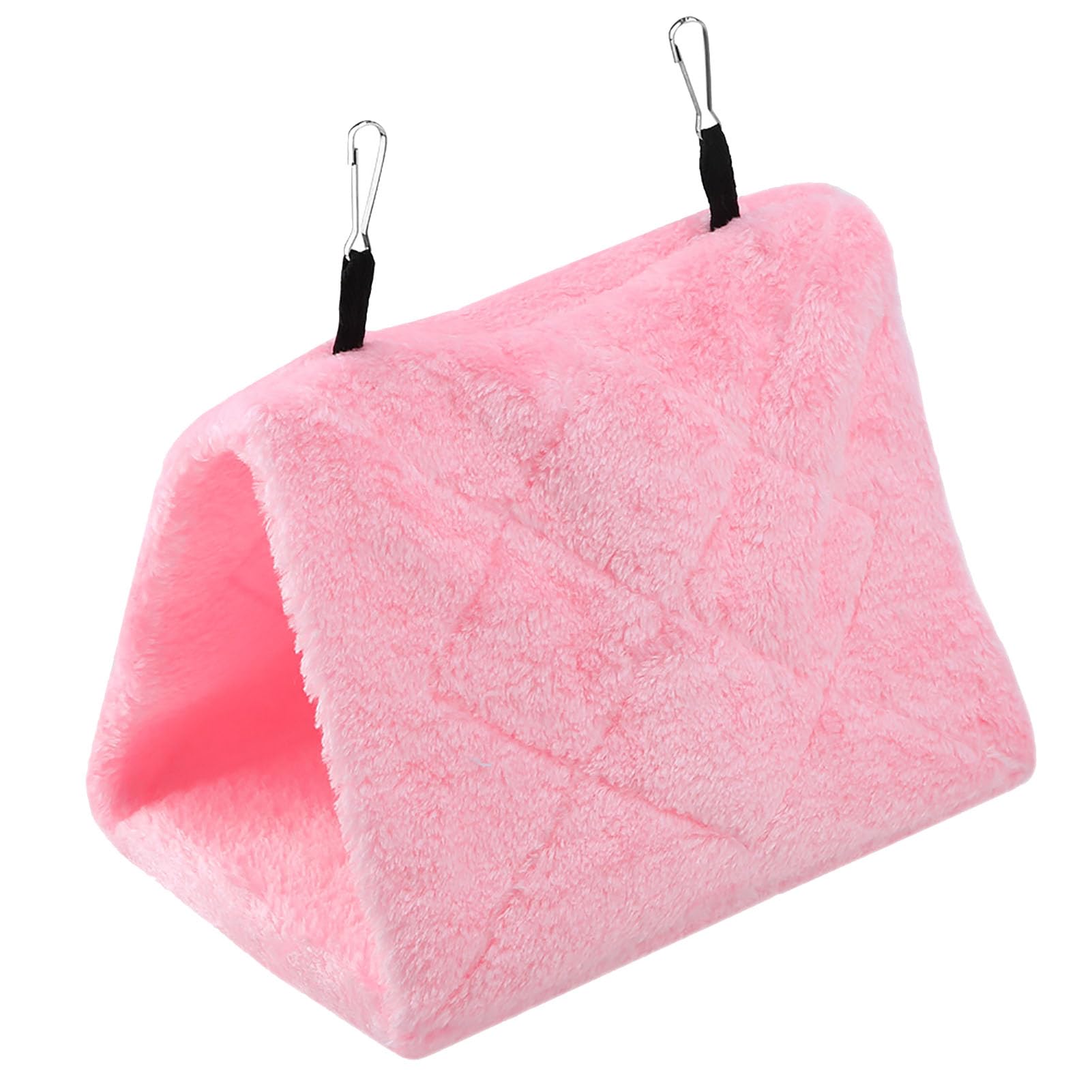Muiltvoe Soft Plush Hammock, Warm Hanging Cage Tent for Birds with Bilateral Hooks, Comfortable Pet Bed for Budgie Lovebird Cockatiel (M)