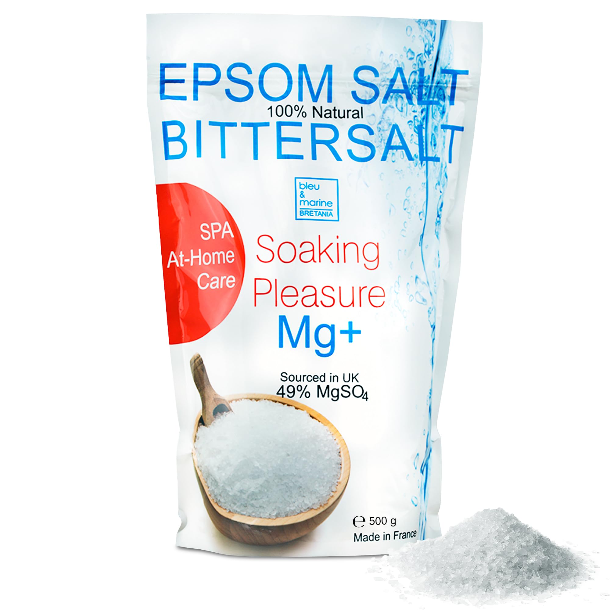 Organiczny magnez, sól Epsom – sól do kąpieli i zmęczone nogi, modzele, regeneracja mięśni, relaksacja, ładuje skórę magnezem, złuszczającym, detoksem i witalnością, pielęgnacja roślin 500 g