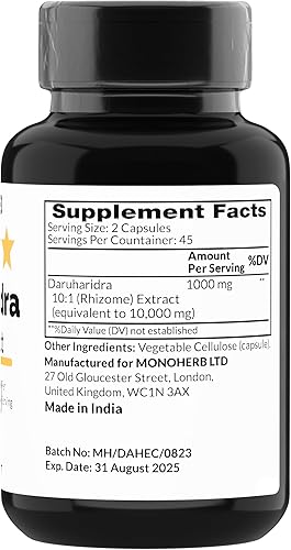 Miniatura 2 de MONOHERB Daruharidra Extracto 1000 mg - 90 Cápsulas Vegetarianas