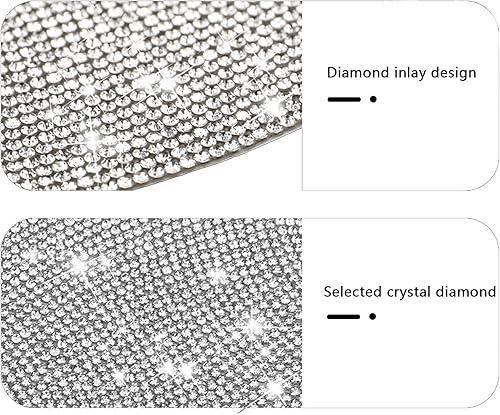 Miniatura 3 de BetterJonny 10 calcomanías de cristal para manija de puerta de automóvil, con diamantes de imitación para manija de puerta de automóvil, calcomanías