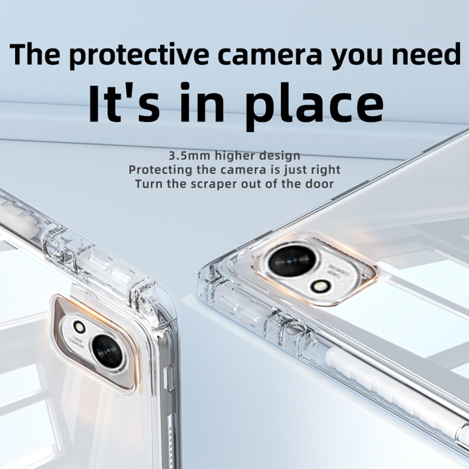 Case Compatible with Huawei MatePad 11.5 S 2024 Shockproof Clear Cover with Pen Holder, Support 6-in-1 Mutil Angles Y-Shaped Trifold Magnetic Cover