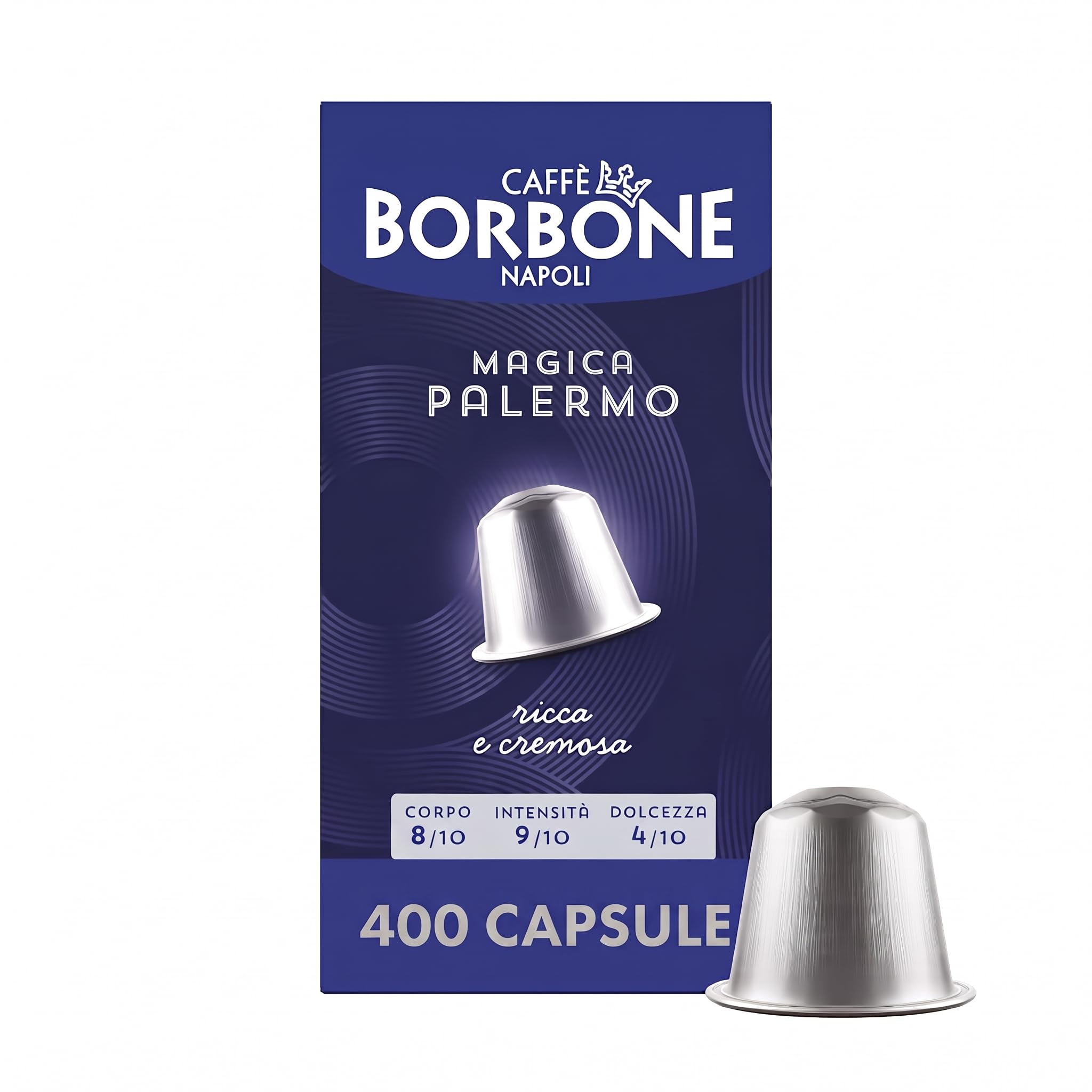 CAFFÈ BORBONE Miscela Magica Palermo - 400 Capsule ALLUMINIO (40 confezioni da 10) - Compatibili con le Macchine ad uso domestico