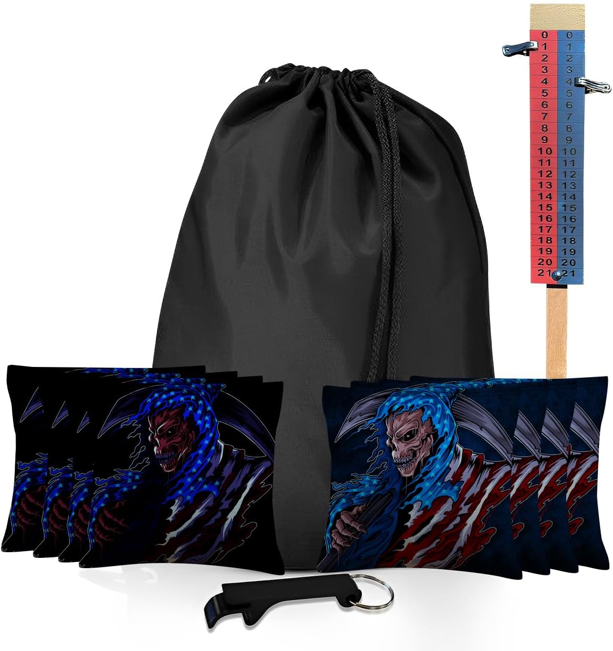 CornholeGamesUSA Cornhole Bags Sets of 8 Regulation Professional, Tournament Slick n Stick Corn Hole Beans Bags for Cornhole Games