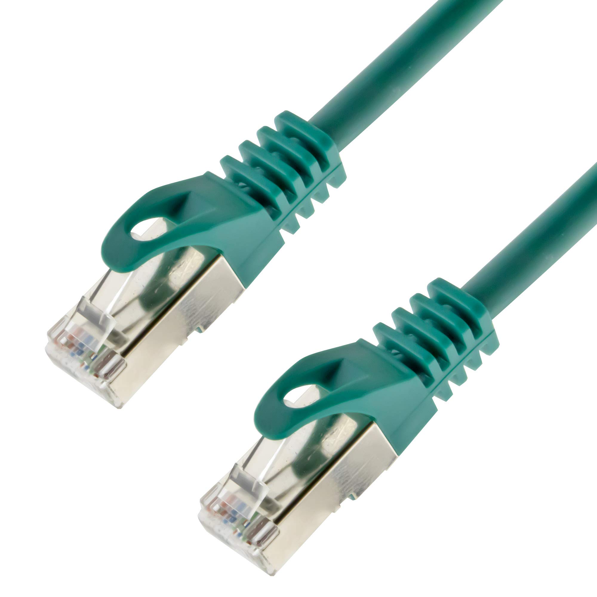Network Cable S/FTP PIMF Cat 7 2.00 m Green Patch Cable Gigabit Ethernet LAN DSL CAT7 Cable