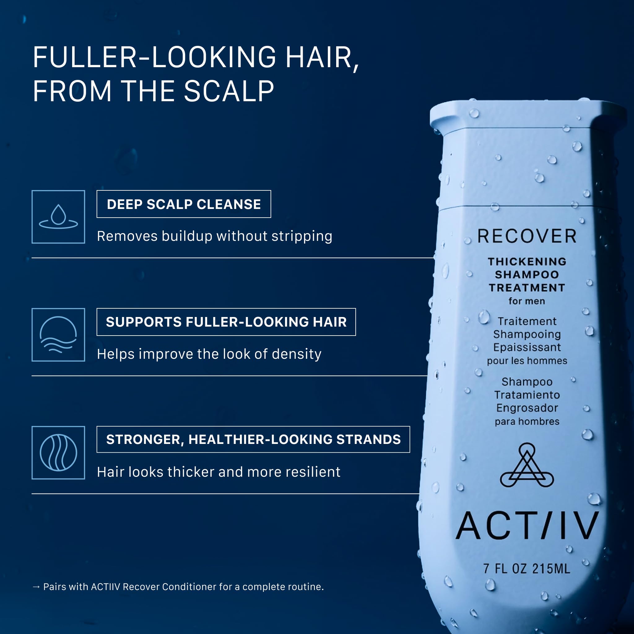 ACTIIV Recover - Tratamiento de limpieza espesante para hombres, 6 onzas