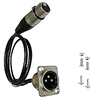 Vista 1 de Cable de paso XLR premium, sin soldadura, para caja de escenario, panel de conexiones, caja de piso, sin soldadura para instalaciones de audio