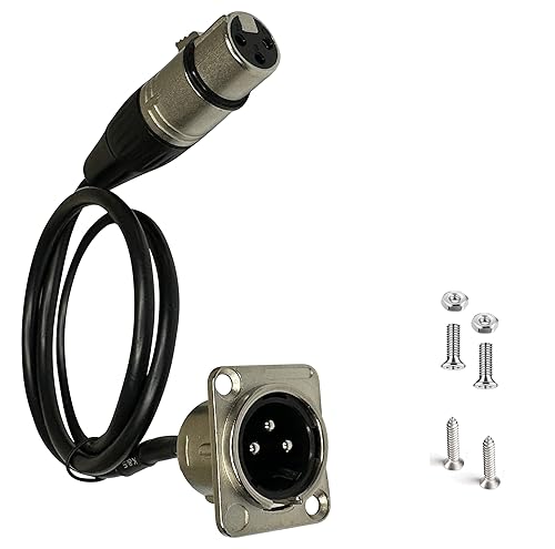Cable de paso XLR premium, sin soldadura, para caja de escenario, panel de conexiones, caja de piso, sin soldadura para instalaciones de audio